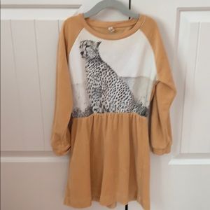 Popupshop Cheetah Velour Dress EUC
